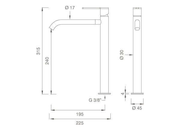 Смеситель для раковины с одним отверстием и поворотным изливом CEADESIGN INNOVO ARCH-00101206 - Вид №2