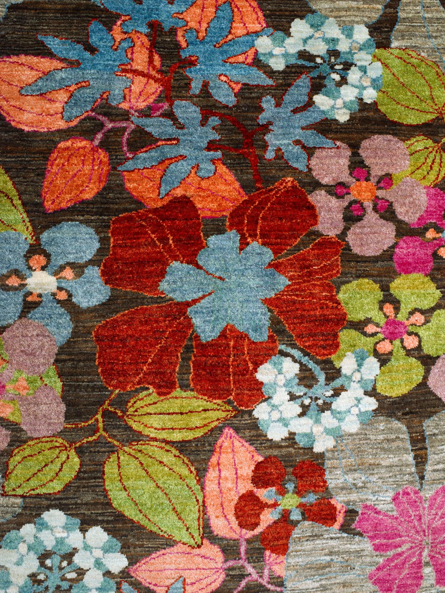 Шерстяной прямоугольный цветочный ковер Zollanvari Flower Power-Designer ARCH-00095124 - Вид №3