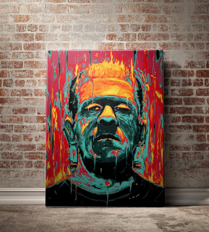 Картина 80х100 см Frank by Nicebleed ICON DESIGNE  096857 Зеленый;красный;разноцветный  - Вид №1