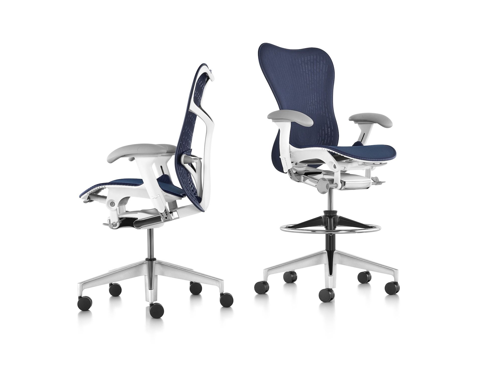 Бабочка ткань поворотный эргономичный офисный стул Herman Miller Mirra 2 ARCH-00007756 - Вид №4