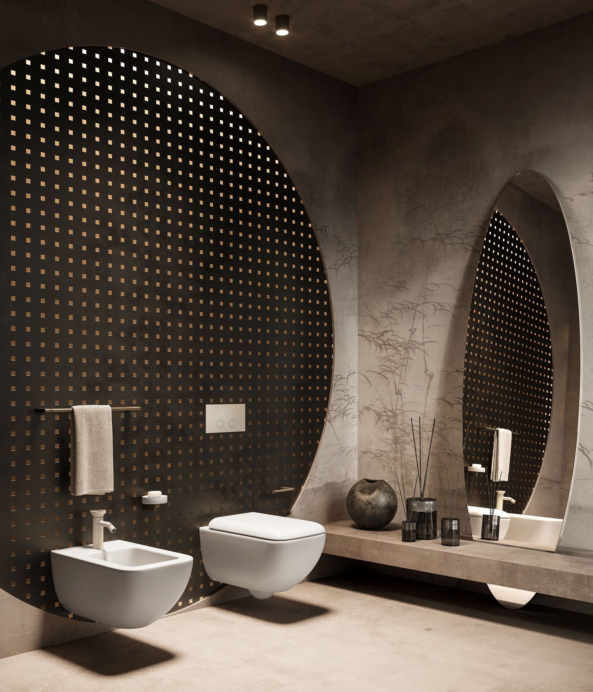 Металлическая панель управления туалетом Gessi происхождение ARCH-00111140 - Вид №2