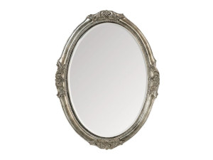 Овальное зеркало с металлической рамой
