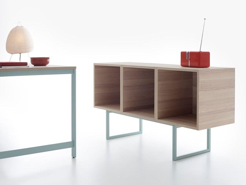 Manerba Книжный шкаф открытого типа на металлической основе Open F503 - Вид №1