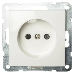РозеткаLK Studio LK60 без заземления, защитные шторки, цвет белый