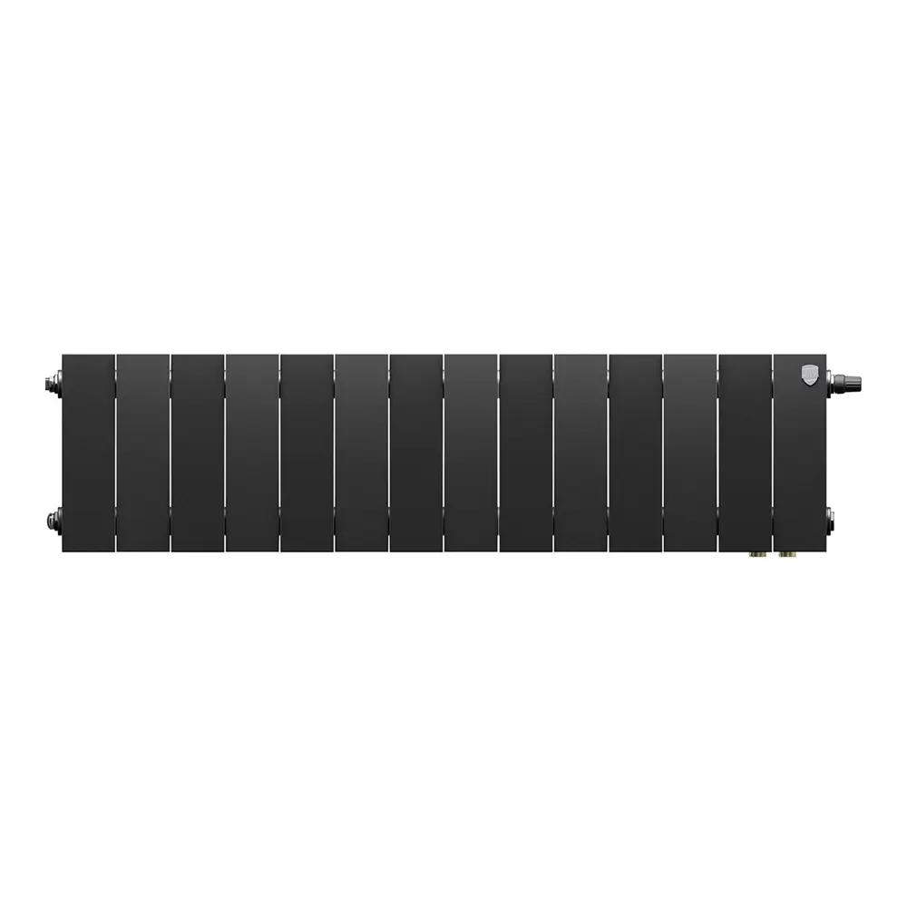 Радиатор секционный Royal Thermo PianoForte VDR80 200/10 14 секций нижнее правое подключение биметалл черный 89408791 STLM-2128138 