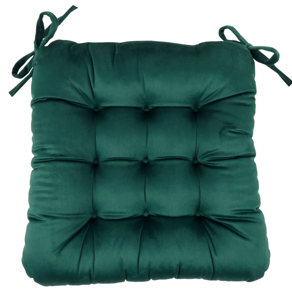 Подушка для стула Бархат 40x36x6 см цвет изумруд LINEN WAY STLM-2017052