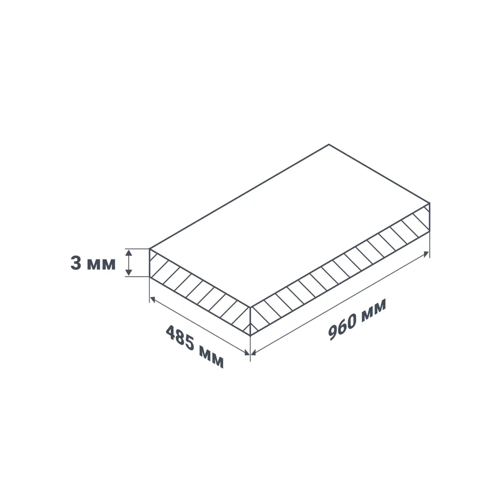Листовая панель ПВХ 960x485x0.3 мм Лайн 0.47 м² 82070565 STLM-2040206 Пластмаркет  - Вид №4