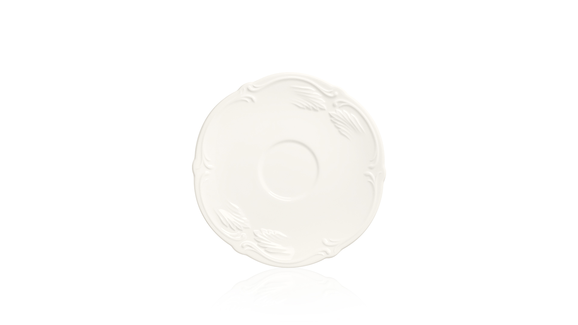 10598506 Gien Чашка чайная с блюдцем Gien Рокайль, белый 180мл, фаянс Фаянс  - Вид №2