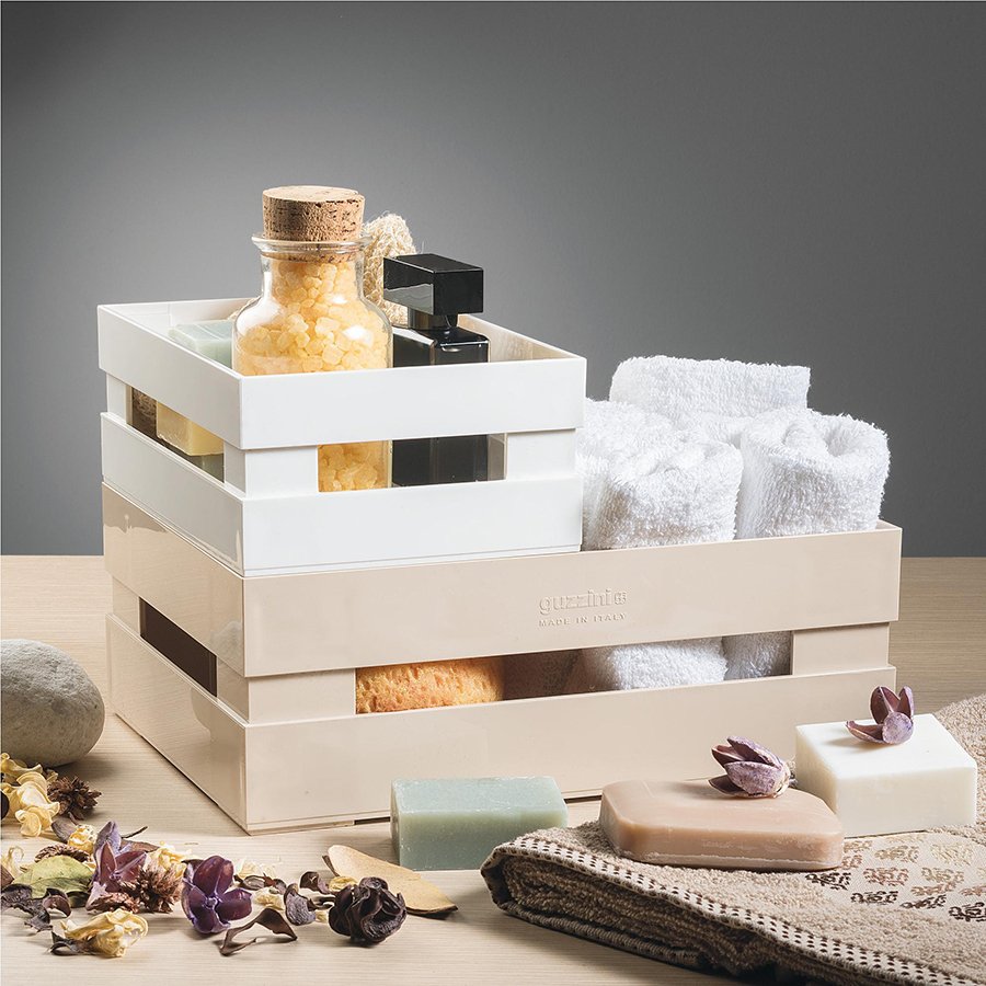 Ящик для хранения пластиковый 30 см бежевый Tidy&Store GUZZINI  00-3871105 Бежевый  - Вид №1