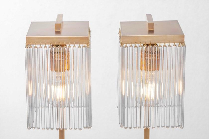 Patinas Lighting Настольная лампа из латуни и стекла Monaco sun-id-1363773 - Вид №1