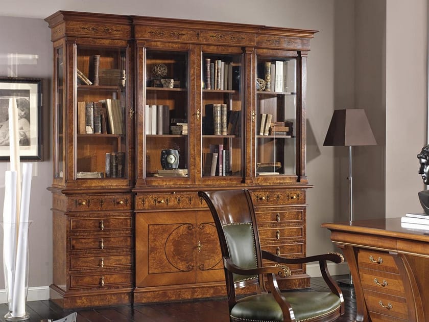 Отдельно стоящий книжный шкаф из массива дерева с ящиками GUERRA VANNI Timeless ARCH-00081687