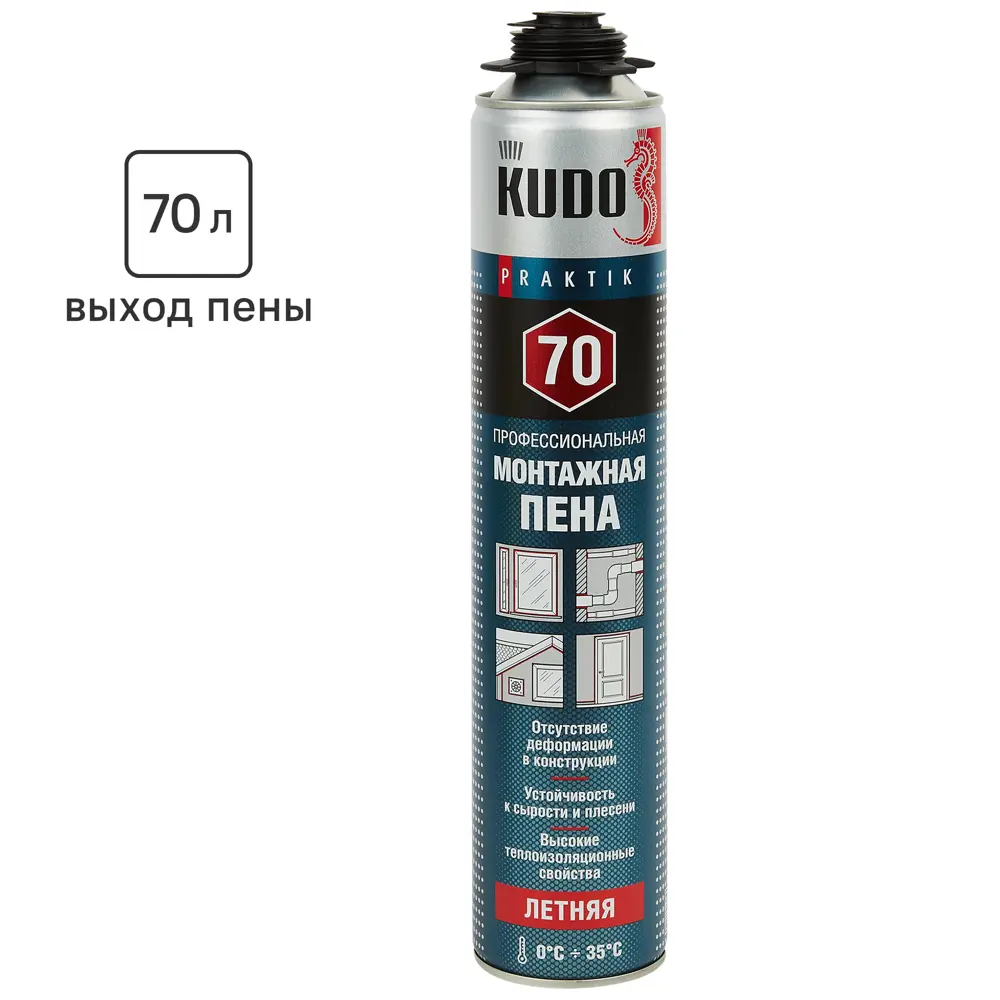 Пена монтажная профессиональная Kudo Praktik 70 летняя 1000 мл STLM-2048657