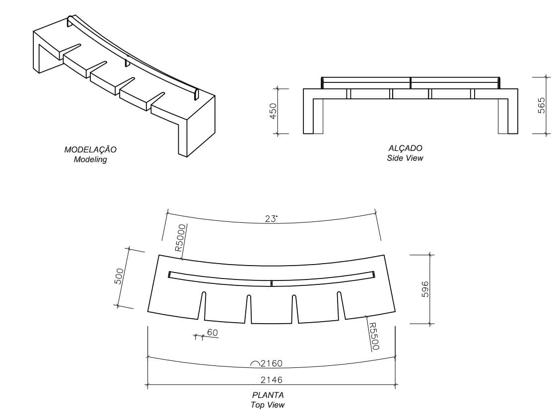 Бетонные велосипедные стойки amop Modular ARCH-00072277 - Вид №1