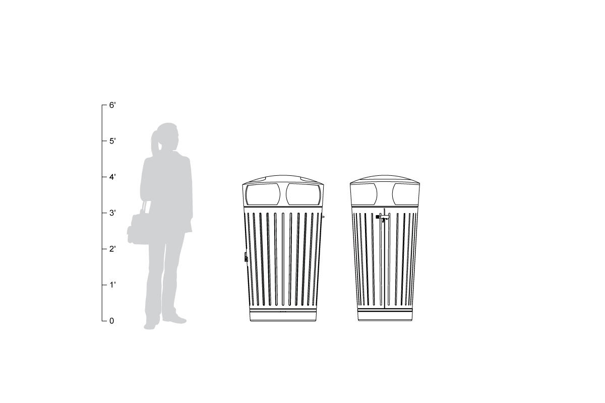 FSRT177 Отправка мусора и контейнер для вторичной переработки  Forms-surfaces  - Вид №14