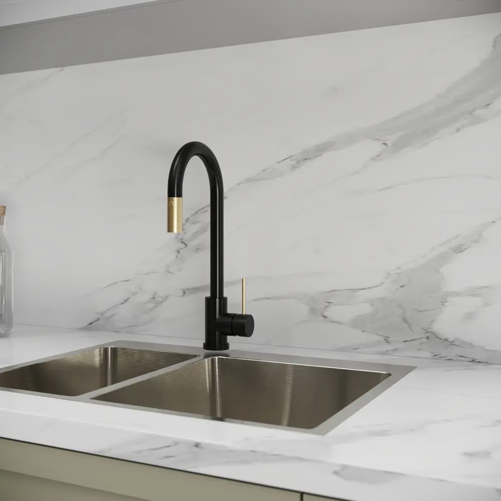 Смеситель для кухни Vidage Арно общая высота 42 см цвет черный STLM-2133923 - Вид №7