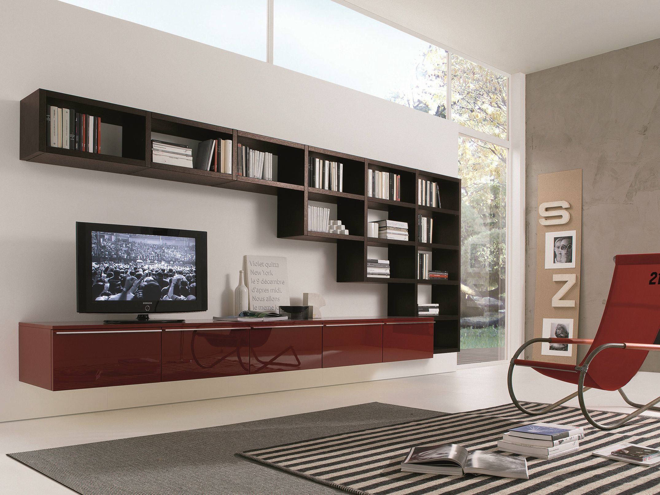 Установленная стеной секционная оборудованная стена MisuraEmme CROSSING ARCH-00010155