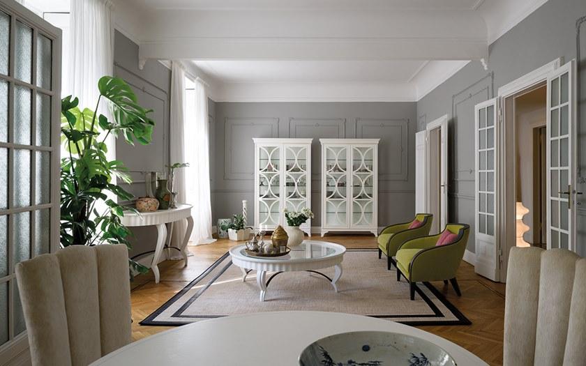 Prestige Лакированный журнальный столик из дерева и стекла Dama Cvf085 - Вид №2