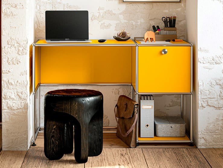 Стальной письменный стол с откидными дверцами USM USM SELECTION ARCH-00101117