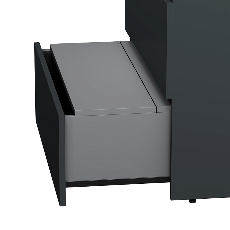 M91FSX0752GM База под раковину напольная 75 см 3 ящика графит матовый AM.PM Gem S  - Вид №5