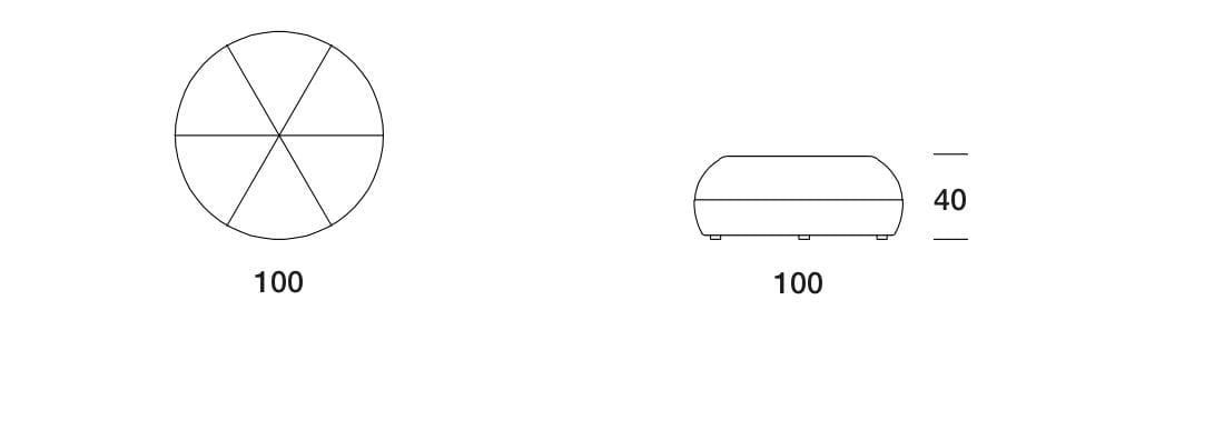 Круглый пуф из ткани Former In Italia TANGO ARCH-00072276 - Вид №2