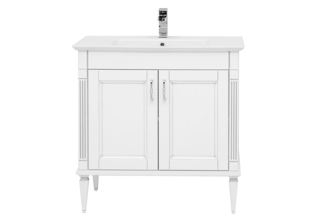 Тумба под раковину Aquanet Селена 90 белый/серебро 00201649 - Вид №2