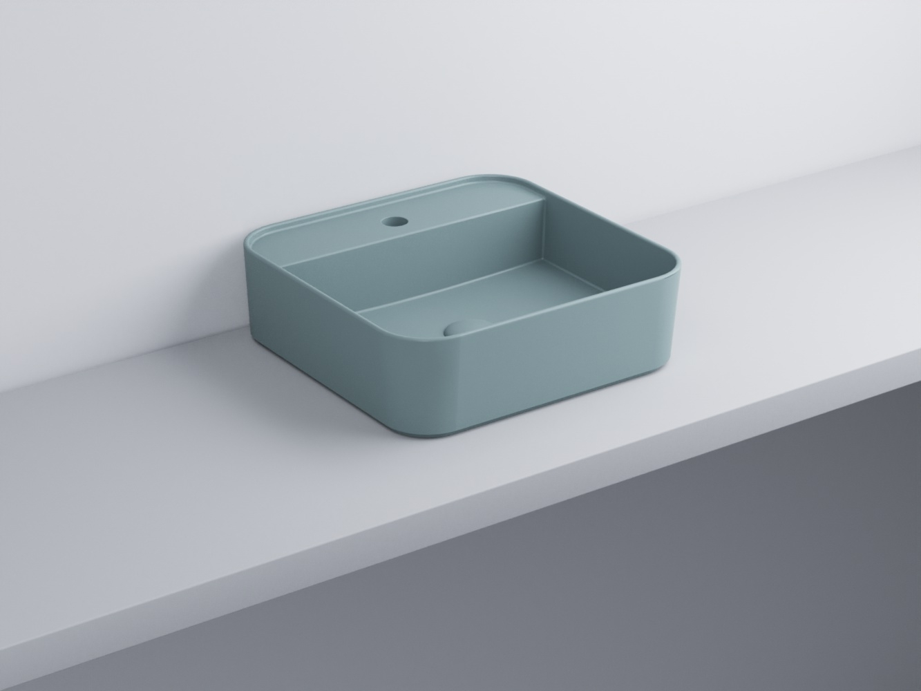 SHCOLAQF-PL Раковина квадрат одно отверстие под смеситель cielo Shui Comfort Ceramica Cielo