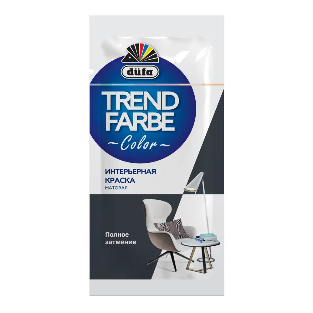 Краска для стен и потолков Trend Farbe цвет Полное затмение 50 мл Dufa STLM-2147200