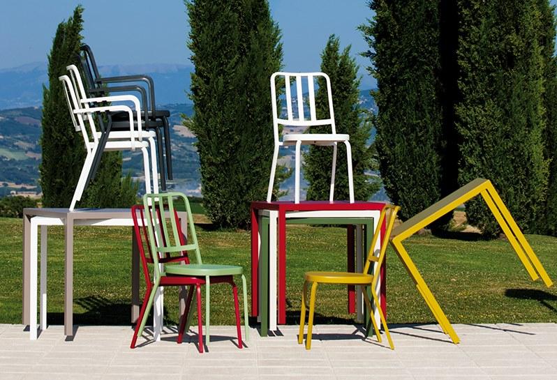 Vermobil Штабелируемый металлический садовый стул с подлокотниками Quatris Qt300 - Вид №3