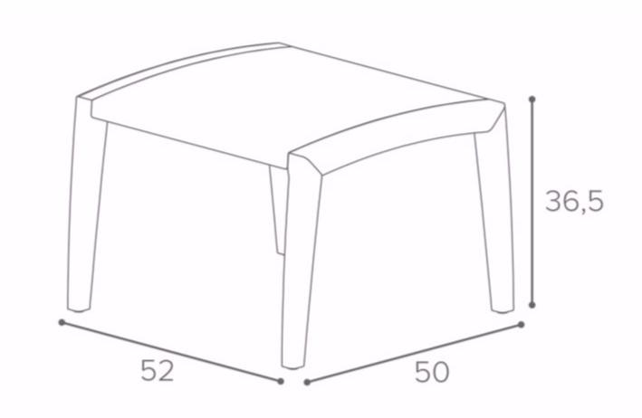 Royal Botania Прямоугольный алюминиевый садовый пуф Zidiz sun-id-1432552 - Вид №2
