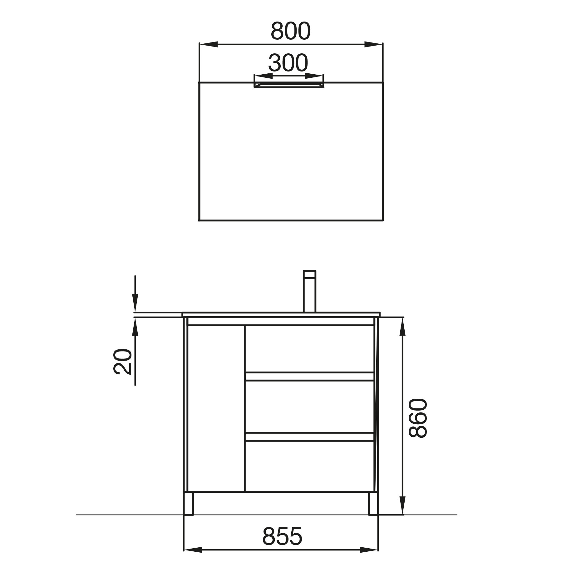 85126 SALGAR Комплект мебели для ванной ARENYS 855 левая дверь WHITE GLOSS LACQUERED + Раковина + Зеркало + Свет Глянцевый белый - Вид №2