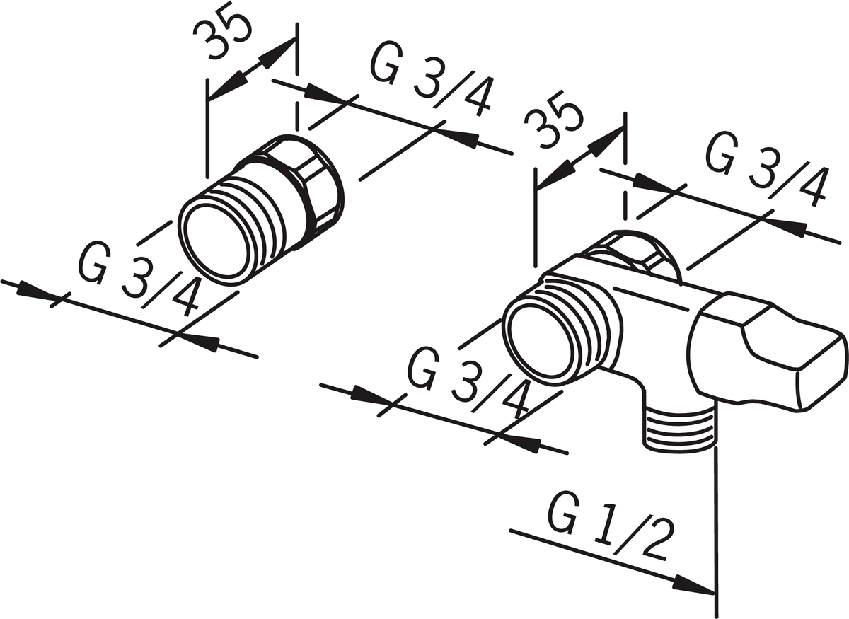 Oras 185 Кран спускной 185  Хром  - Вид №2