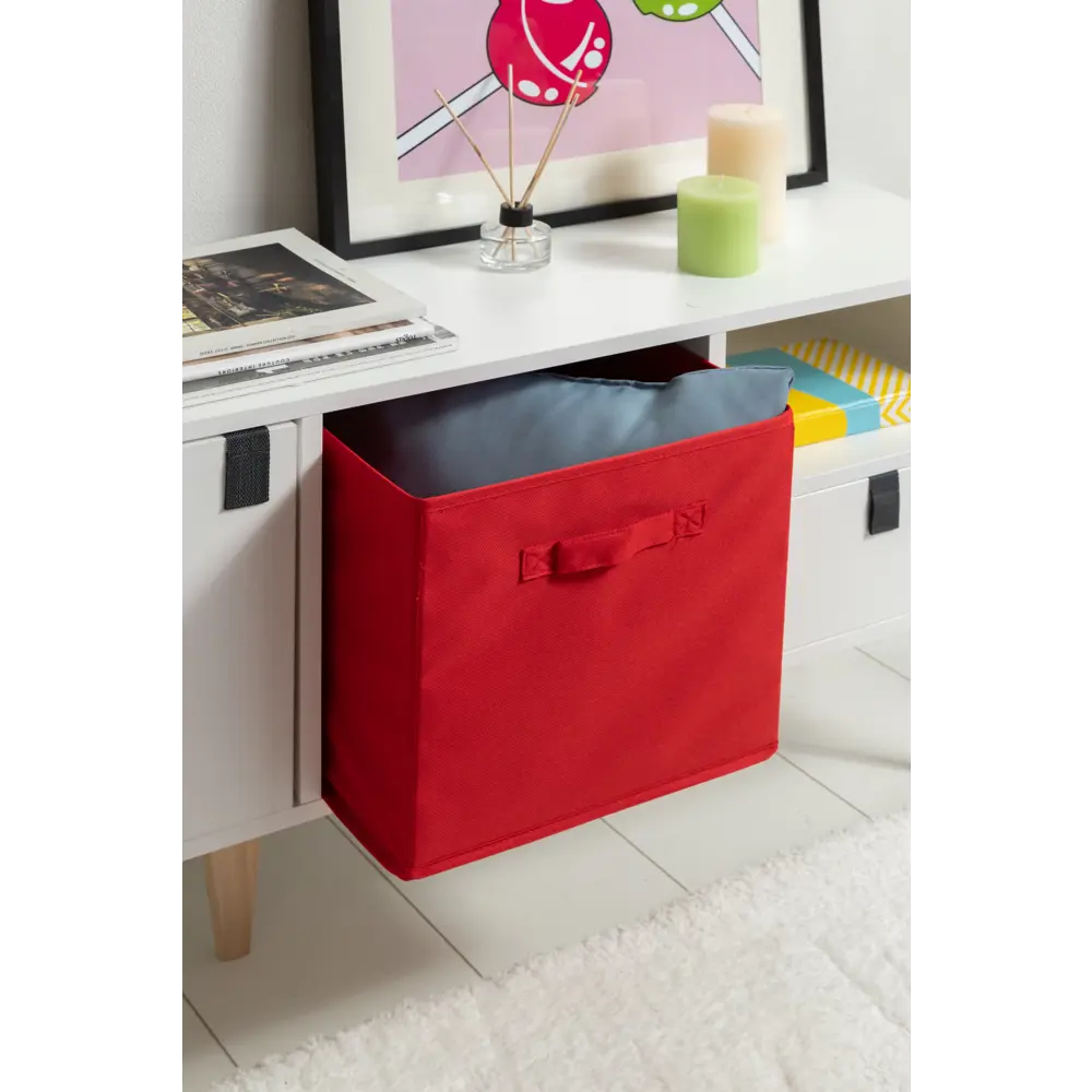 Короб Spaceo KUB Carmen 31x31x31 см 29.7 л полиэстер цвет красный 81990635 STLM-2096143 - Вид №2