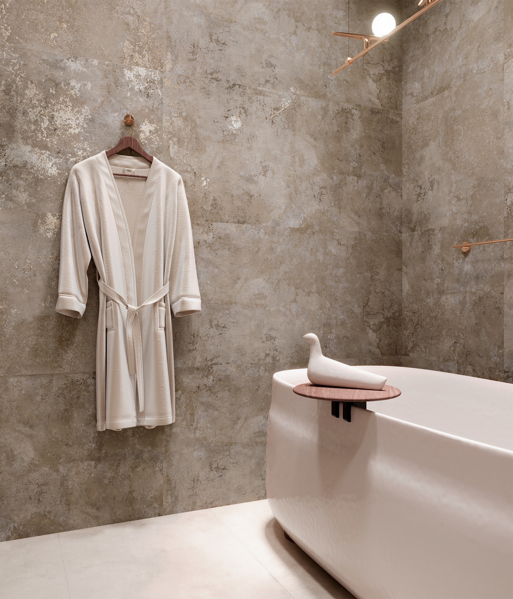 ERAGON DARK BROWN — Керамогранит с душой венецианской штукатурки GI8003-A Arcadia Ceramica - Вид №1