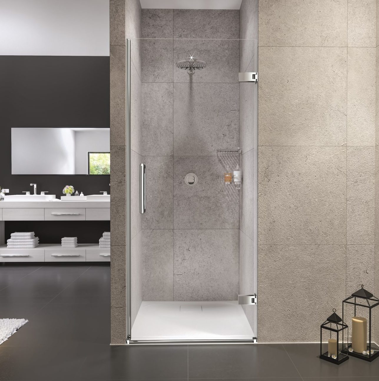 Дверь в нишу GHE650H Merlyn Arysto Хромированный 