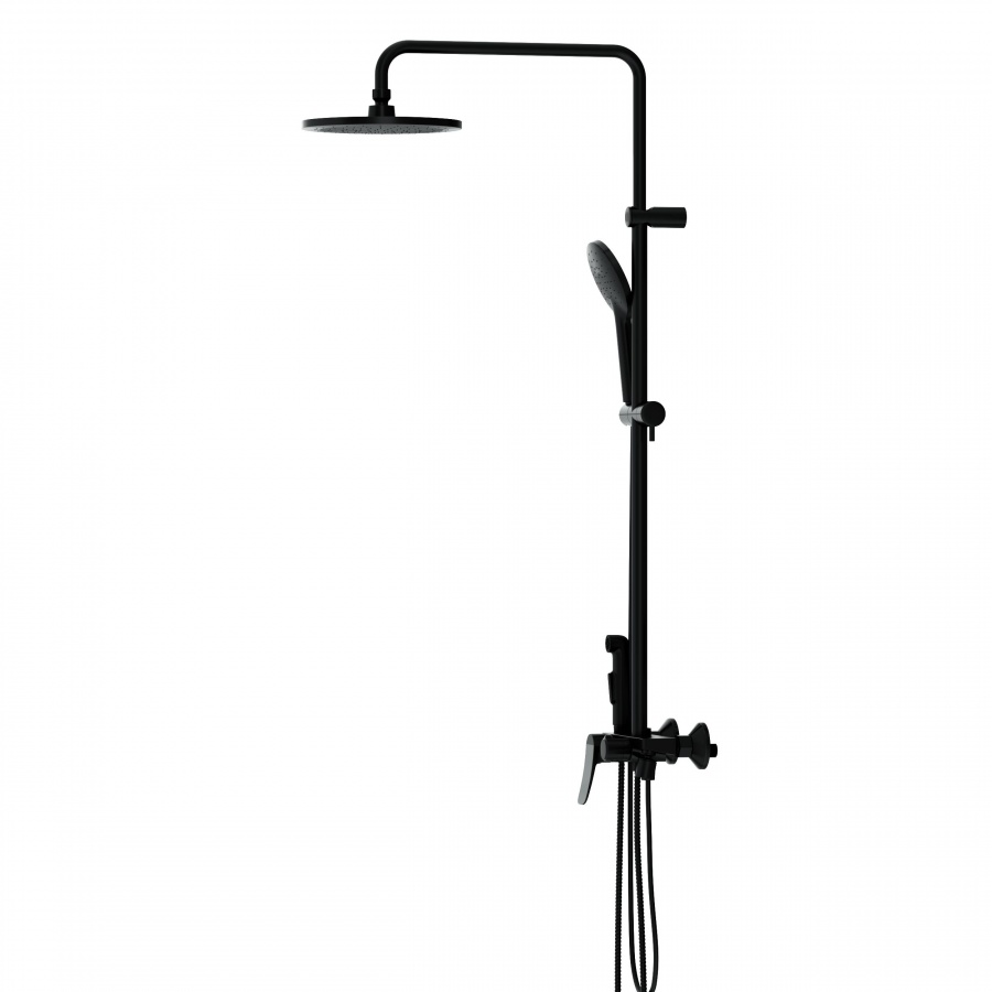 DX220910300 душевая система со смесителем-полкой: верхний душ 230мм ручной душ 120мм 1 реж Damixa Apollo - Вид №5