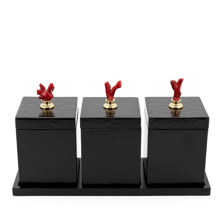 600558-BR ABHIKA КОРОБКА KRIZIA НАБОР 3 ШТ. BLACK/RED 