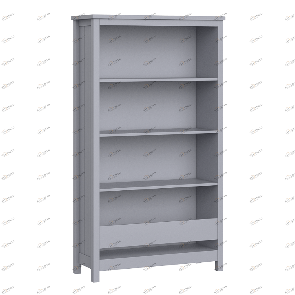 Стеллаж открытый серый Wood L ELLIPSE ELLIPSE WOOD 00-3951331 Серый Santreyd 