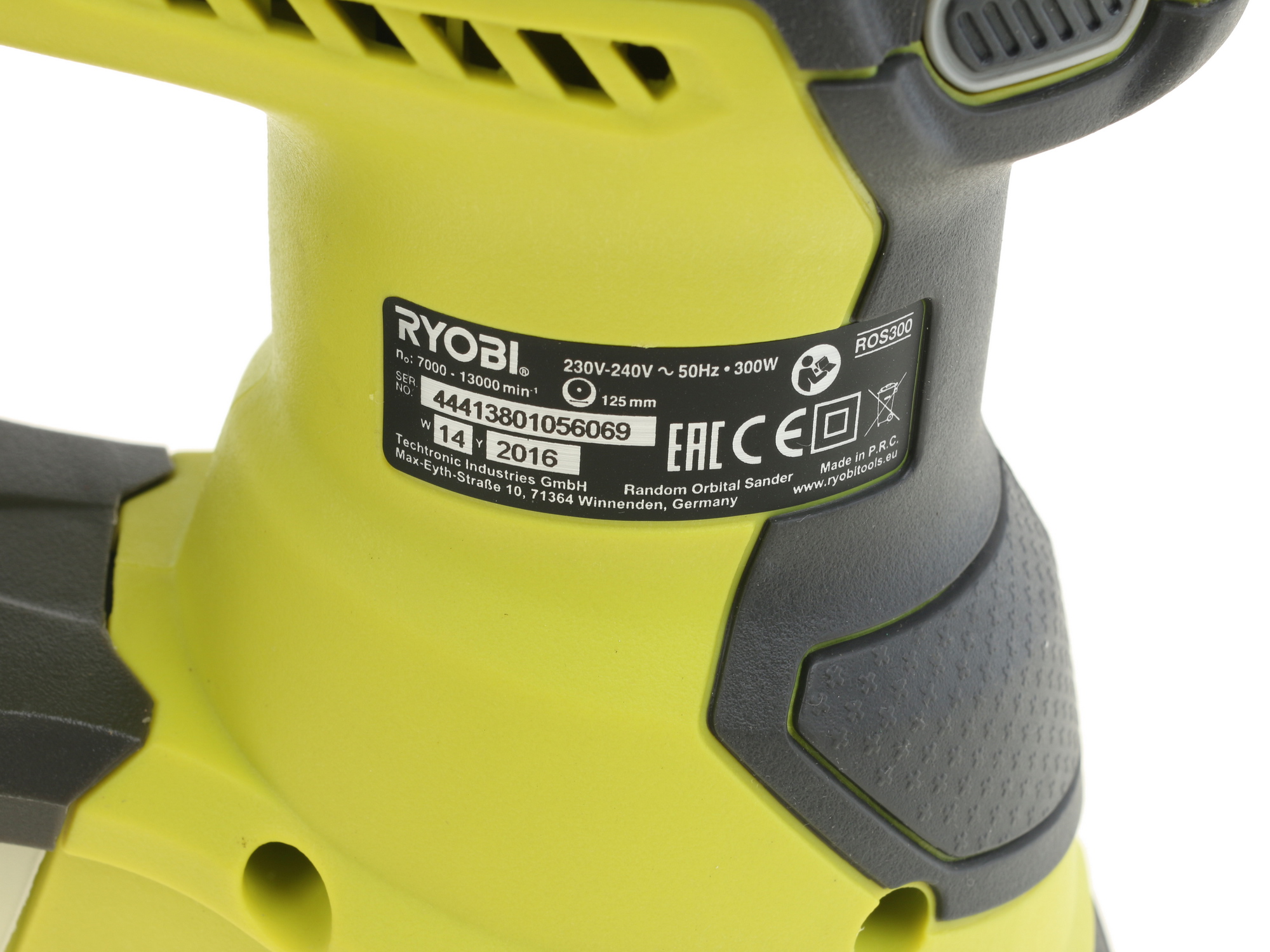 Эксцентриковая шлифмашинка Ryobi ROS300A 1064682 STDN-0123352 - Вид №3