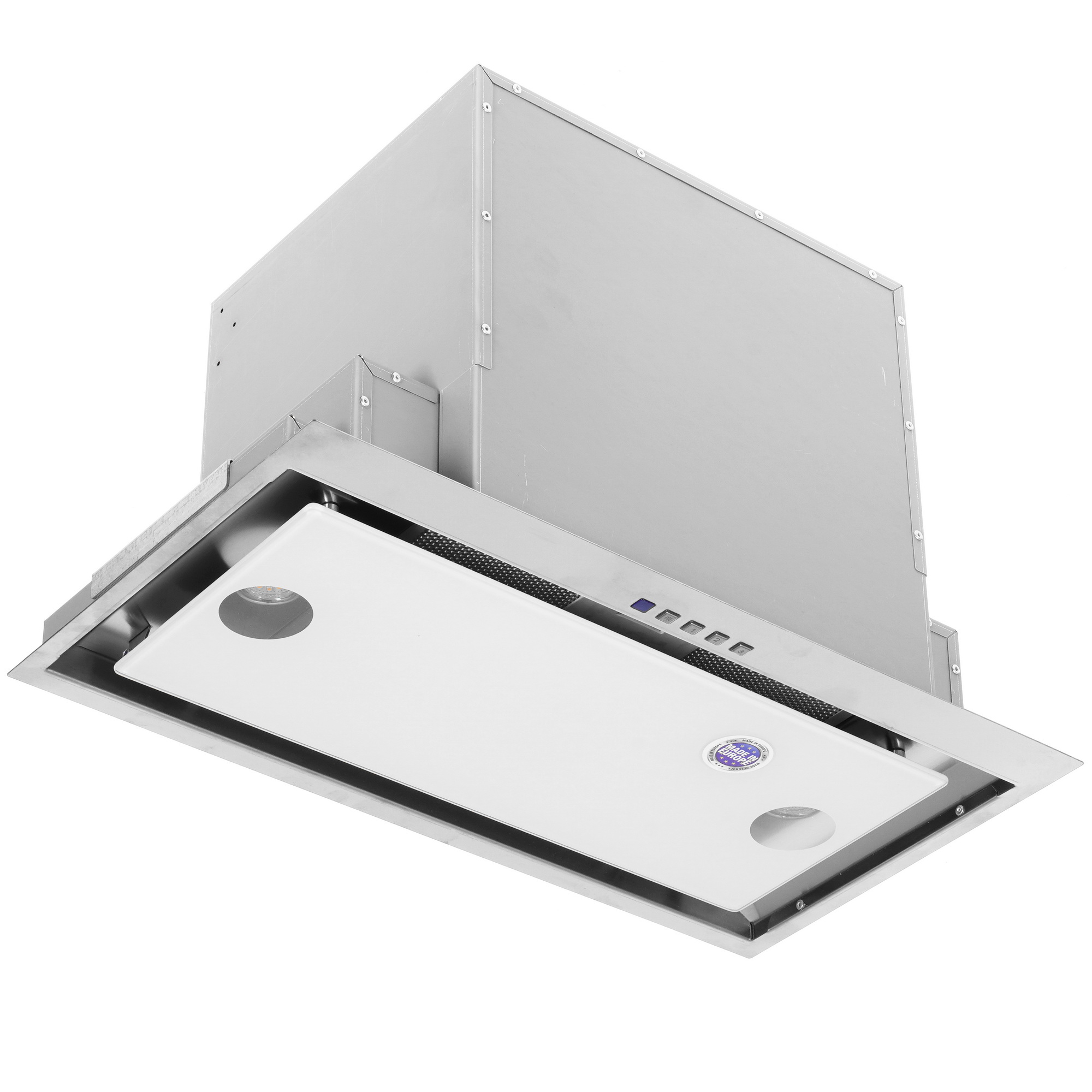 1217325 Вытяжка полновстраиваемая Akpo WK-6 Neva glass серебристый/белый STDN-0121701