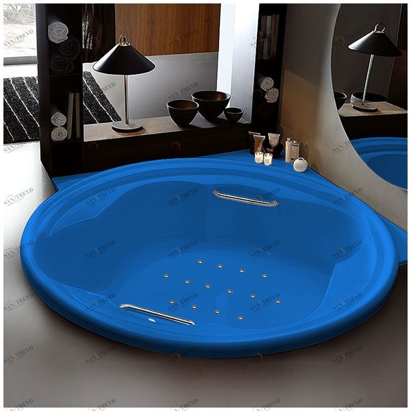Ванна Gruppo treesse Ninfa V659C-G голубая с гидромассажем круглая большая STAV659CG