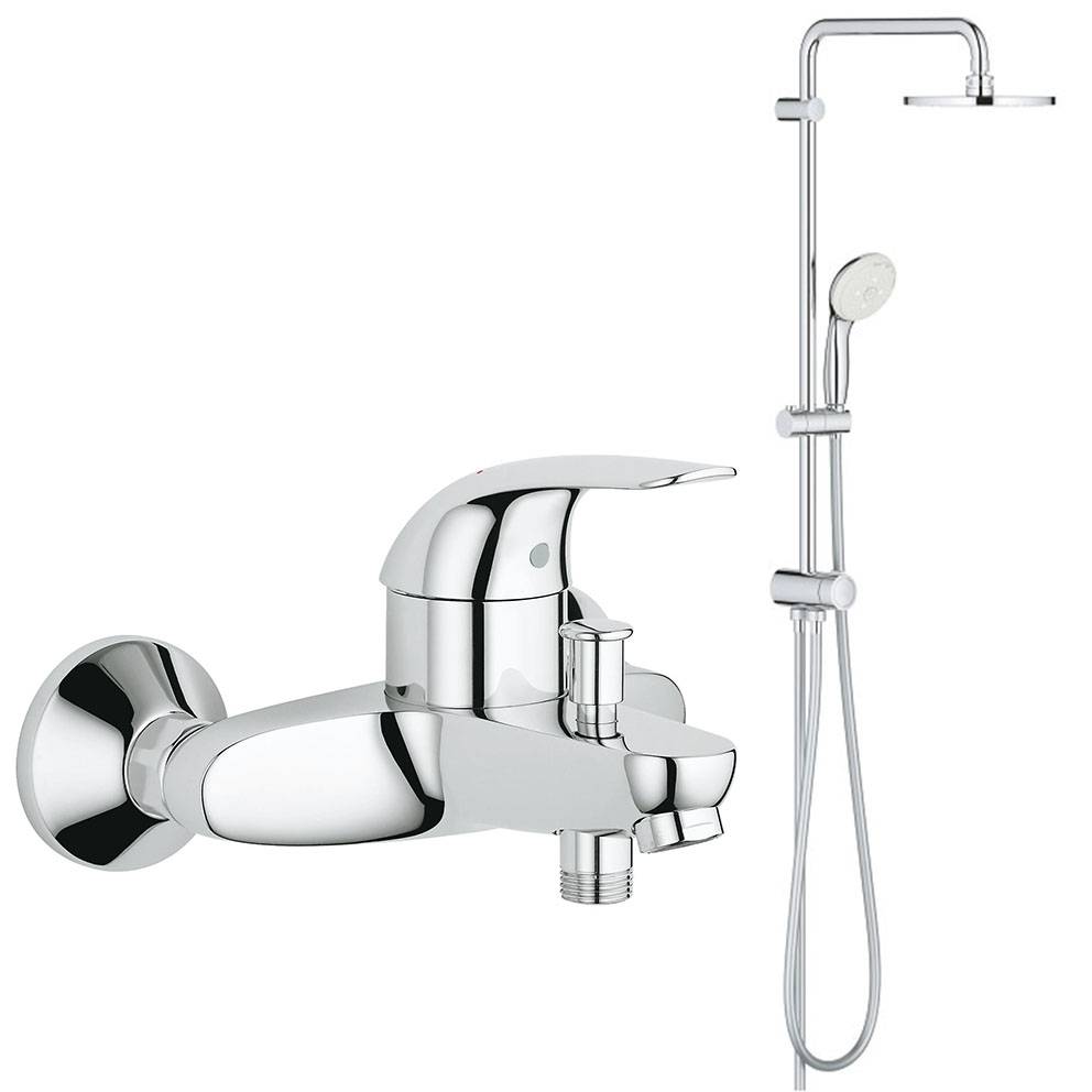 Душевая система для ванны GROHE New Tempesta 200 со смесителем (NB0046)