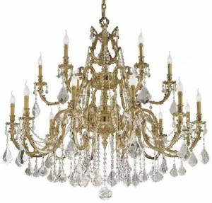 Possoni Illuminazione Французская золотая люстра с кристаллами шоулера Ashford 090/12+6-sh/p