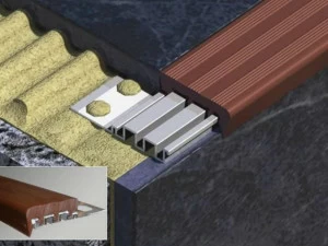 EMAC Italia Ступенчатый выступающий профиль из алюминия и пвх Novopeldaño®