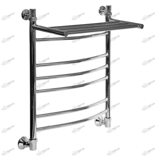 Полотенцесушитель водяной Aquanet Хекла ЛД (г2) ВП 600x600, с верхней полкой 00184277