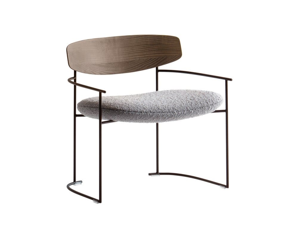 Кресло с металлическим каркасом и тканевым сиденьем Potocco Keel ARCH-00151586