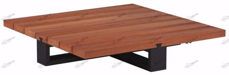 Royal Botania Низкий квадратный столик для сада из красного дерева Vigor lounge sun-id-1397041