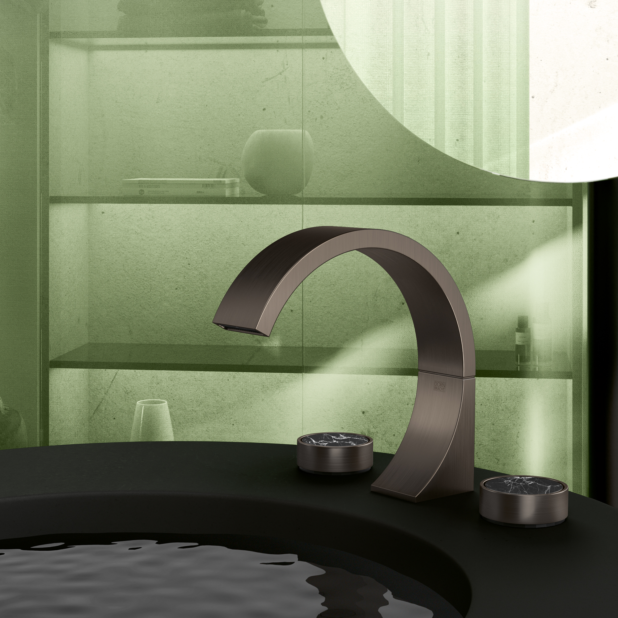 CYO Излив для раковины, монтируемый на палубу, без донного клапана - Темный хром DornBracht 13715811-19 - Вид №1