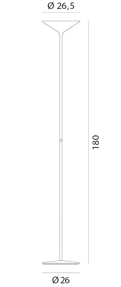 Алюминиевый светодиодный торшер Rotaliana ARCH-00026022 - Вид №2