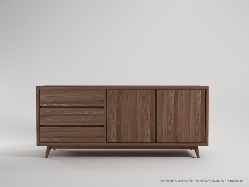 124_294 Комод 2 дверцы 3 ящика Karpenter Vintage