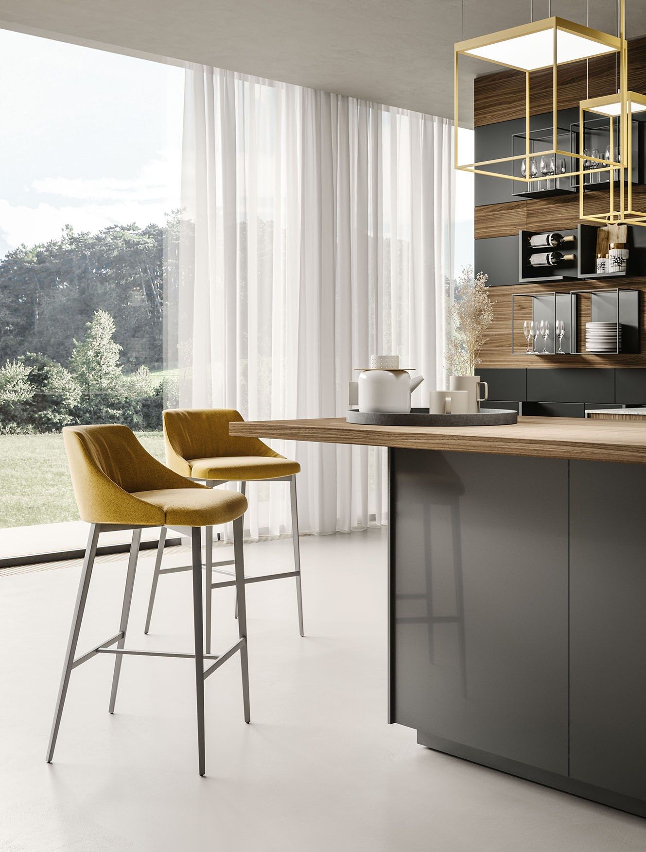 Высокий мягкий стул Ronda Design ARCH-00079022 - Вид №1